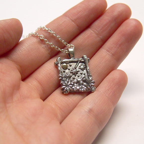 moge handmade silver accessories meteor-rabbit- silver necklace [mo-N-032] 