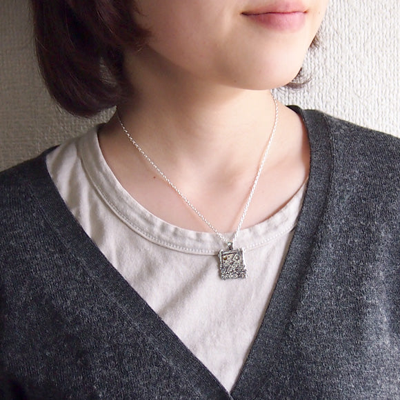moge handmade silver accessories meteor-rabbit- silver necklace [mo-N-032] 