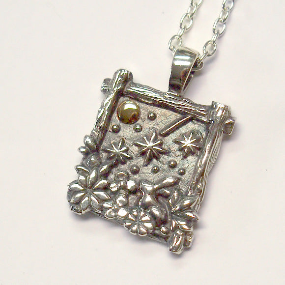 moge handmade silver accessories meteor-rabbit- silver necklace [mo-N-032] 