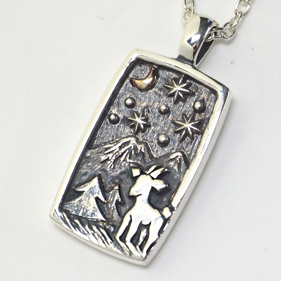 moge handmade silver accessories I was looking at the same moon - goat - silver necklace [mo-N-038] 