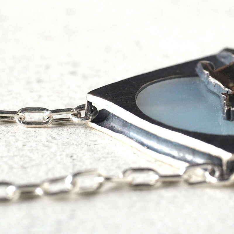 moge Handmade silver accessories Roar to the white moon-wolf- silver necklace [mo-N-047] 