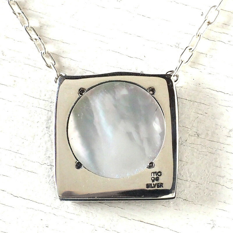 moge Handmade silver accessories Roar to the white moon-wolf- silver necklace [mo-N-047] 