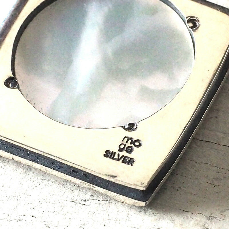 moge Handmade silver accessories Roar to the white moon-wolf- silver necklace [mo-N-047] 