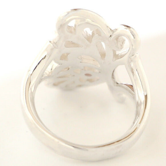 moge silver accessories butterfly silver ring pink tourmaline [mo-R-011] 