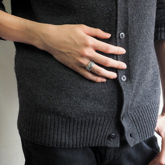 moge silver accessories Flying dreams - whales and penguins - silver ring 11mm [mo-R-020] 