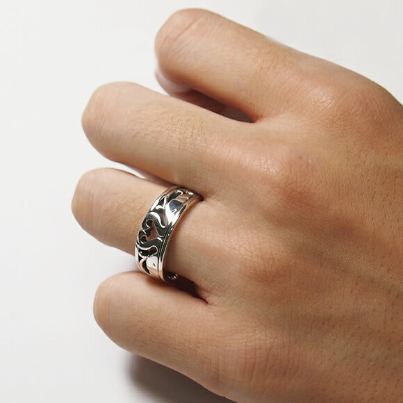[Temporary suspension] moge silver accessories kiss - elephant - silver ring 8mm [mo-R-021] 
