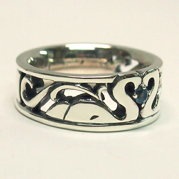 [Temporarily suspended] moge kiss - secret kiss elephant - silver ring blue topaz 8mm [mo-R-022] 