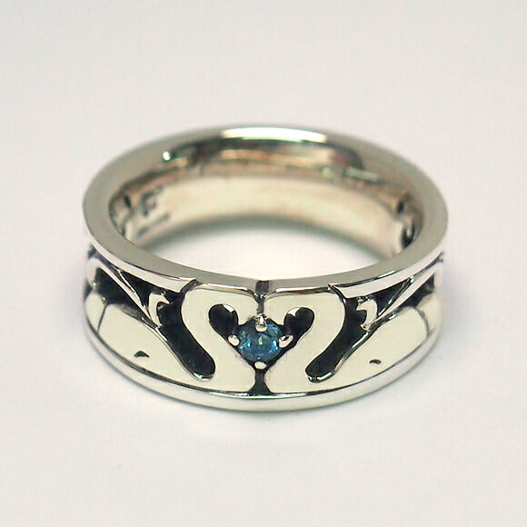 [Temporarily suspended] moge kiss - secret kiss elephant - silver ring blue topaz 8mm [mo-R-022] 