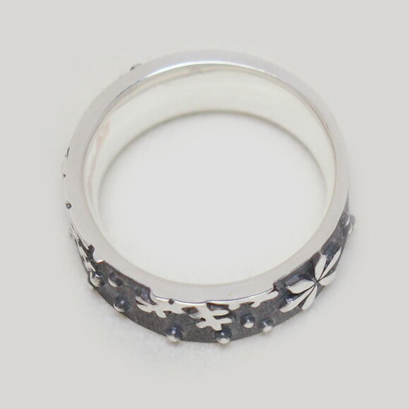 moge silver accessories snow dance men's silver ring 8mm [mo-R-053] 