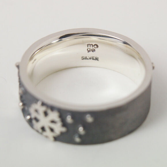 moge silver accessories snow dance men's silver ring 8mm [mo-R-053] 