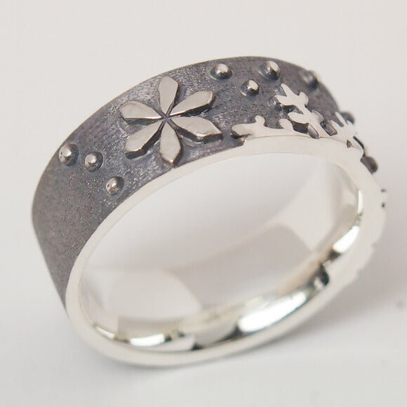 moge silver accessories snow dance men's silver ring 8mm [mo-R-053] 