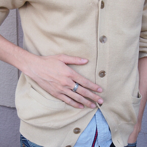 moge silver accessories snow dance men's silver ring 8mm [mo-R-053] 