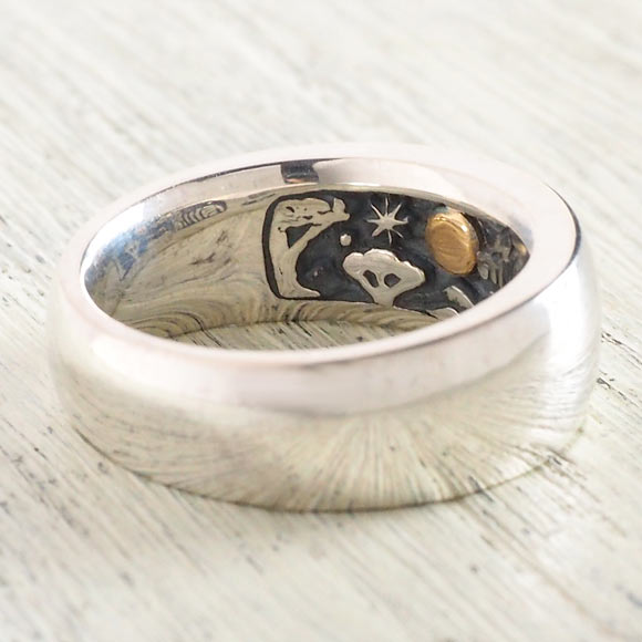 moge handmade silver accessories I was looking at the same moon -zebra- silver ring 8mm [mo-R-056]
