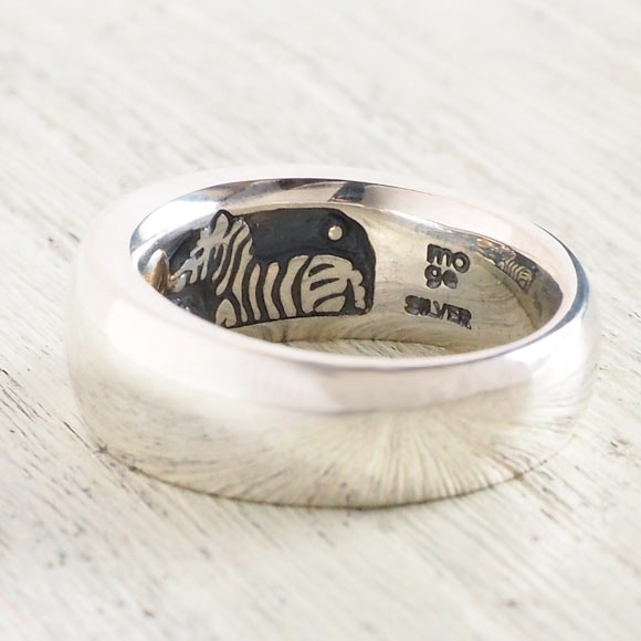 moge handmade silver accessories I was looking at the same moon -zebra- silver ring 8mm [mo-R-056]