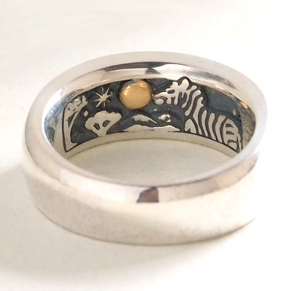 moge handmade silver accessories I was looking at the same moon -zebra- silver ring 8mm [mo-R-056]