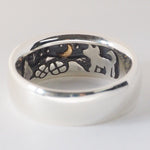 moge handmade silver accessories I was looking at the same moon - dog - silver ring 8mm [mo-R-059] 