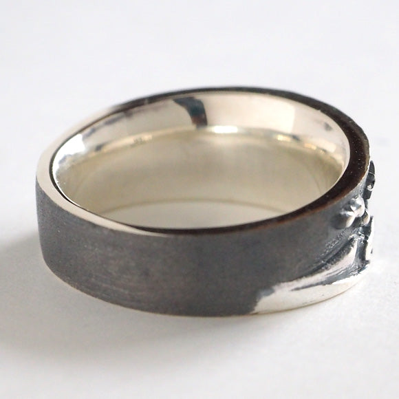 moge（モゲ） 手作りシルバーアクセサリー 月の絆 －ライオン－ シルバーリング 8mm [mo-R-061]