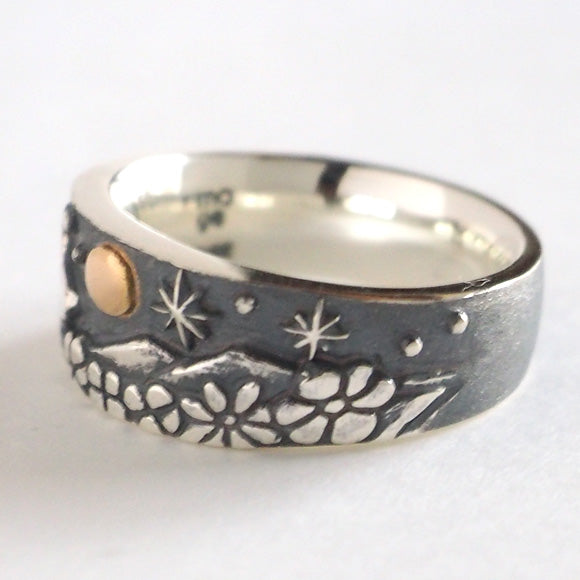moge handmade silver accessories moon bond -rabbit- silver ring 8mm [mo-R-062]
