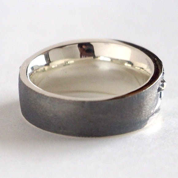 moge handmade silver accessories moon bond -rabbit- silver ring 8mm [mo-R-062]
