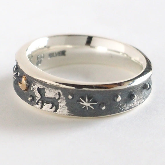 moge handmade silver accessories moon walk - cat - silver ring 5.5mm [mo-R-064] 