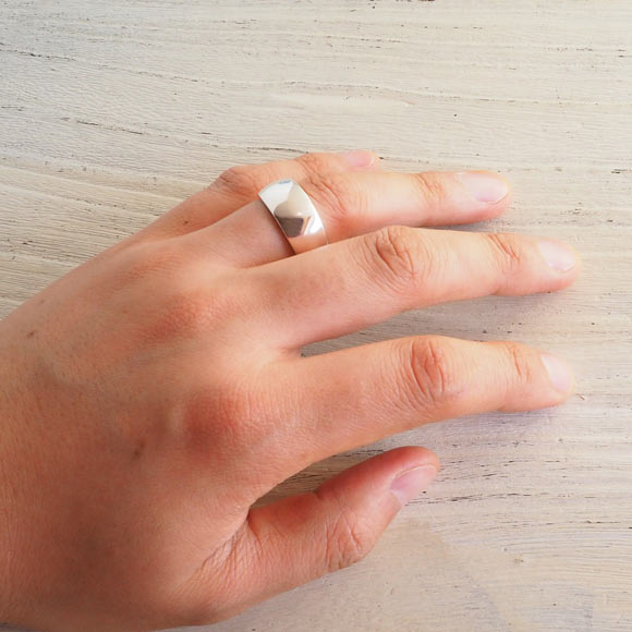 moge handmade silver accessories I was looking at the same moon -moon and wolf-silver ring 10mm [mo-R-065]