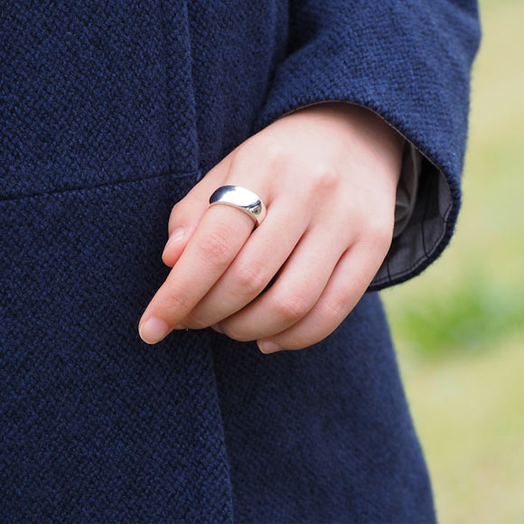 moge handmade silver accessories I was looking at the same moon -moon and wolf-silver ring 10mm [mo-R-065]