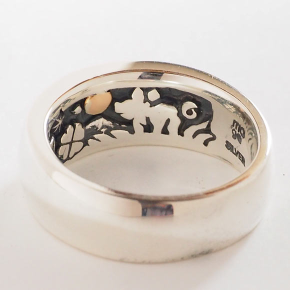 moge handmade silver accessories I was looking at the same moon - Kobuta - silver ring 8mm [mo-R-067]