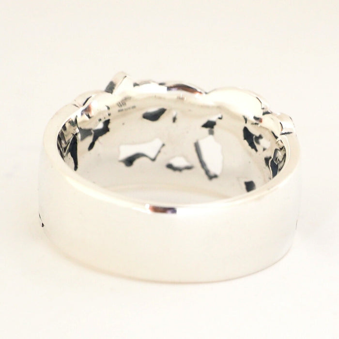 moge 手工銀飾品流星和貓銀戒指 10.5mm [mo-R-072] 