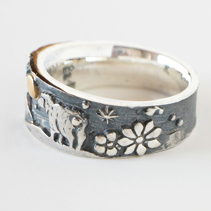 Moge (Moge) handmade silver accessories moon bond -sheep- silver ring 8mm [mo-R-074] 