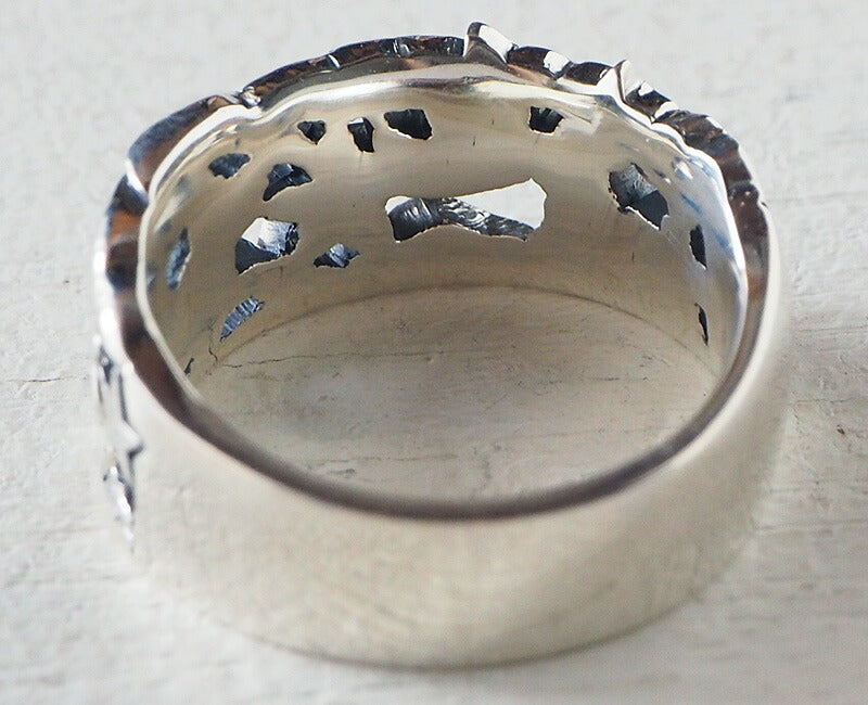 moge handmade silver accessories shooting star and dog silver ring 10.5mm [mo-R-077] 