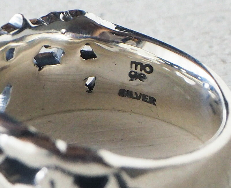 moge handmade silver accessories shooting star and dog silver ring 10.5mm [mo-R-077] 