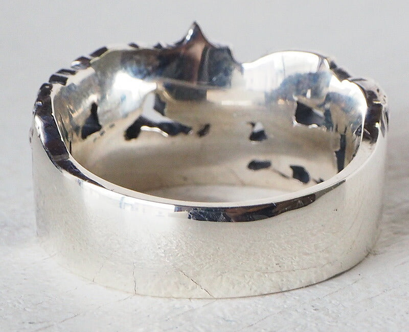 moge handmade silver accessories sun, rainbow and dog silver ring 11mm [mo-R-080] 