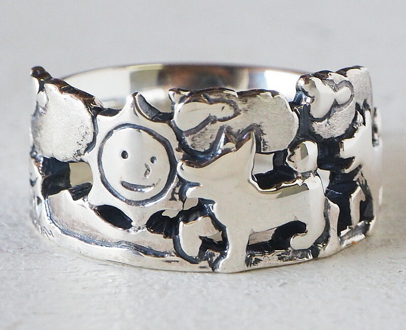 moge (Moge) handmade silver accessories Sheep cloud and dog silver ring 11mm [mo-R-085] 