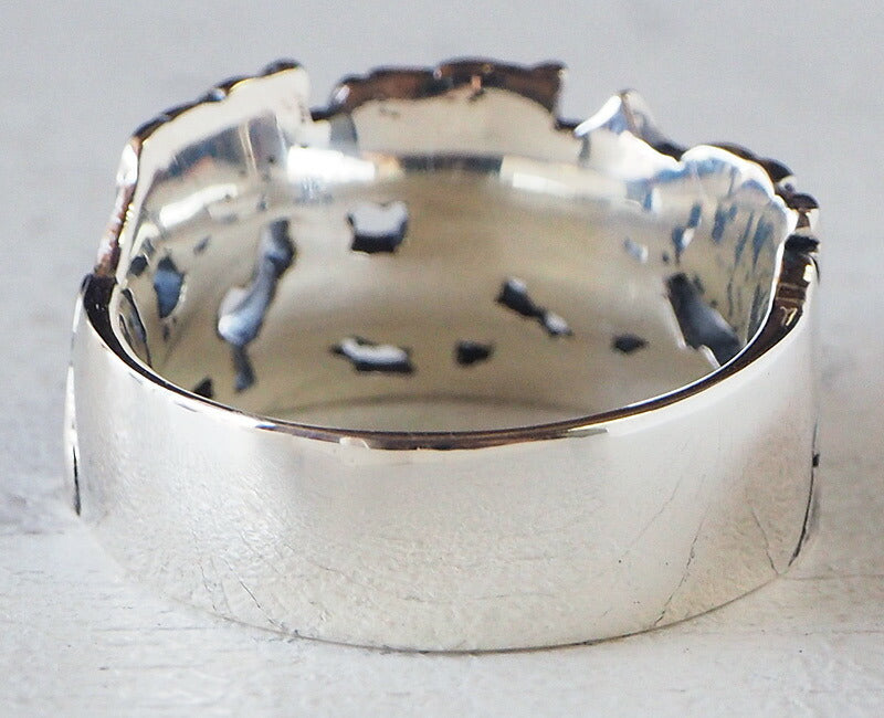 moge（モゲ） 手作りシルバーアクセサリー 羊雲とワンコ シルバーリング 11mm [mo-R-085]
