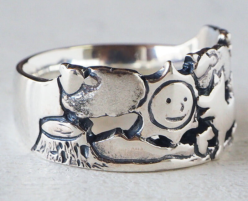 moge (Moge) handmade silver accessories Sheep cloud and dog silver ring 11mm [mo-R-085] 