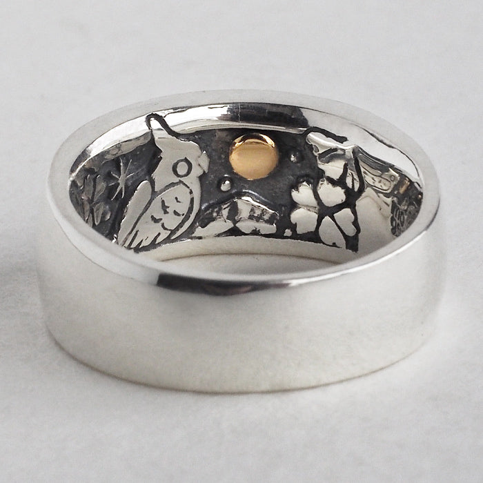 moge handmade silver accessories I was looking at the same moon -cockatiel-silver ring 10mm [mo-R-099] 