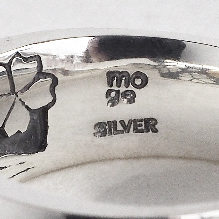 moge handmade silver accessories I was looking at the same moon -budgerigars- silver ring 8mm [mo-R-100] 
