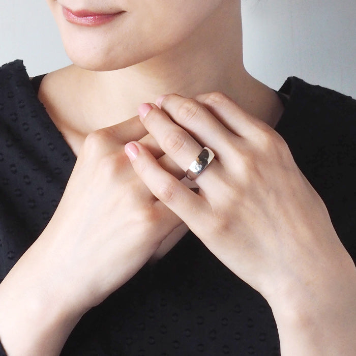 moge handmade silver accessories I was looking at the same moon -budgerigars- silver ring 8mm [mo-R-100] 