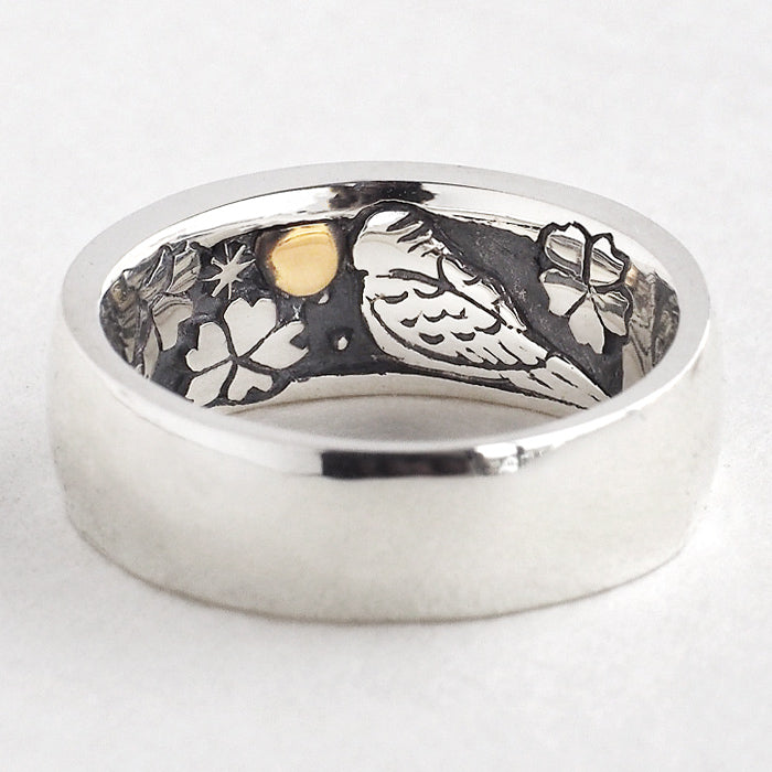 moge handmade silver accessories I was looking at the same moon -budgerigars- silver ring 8mm [mo-R-100] 