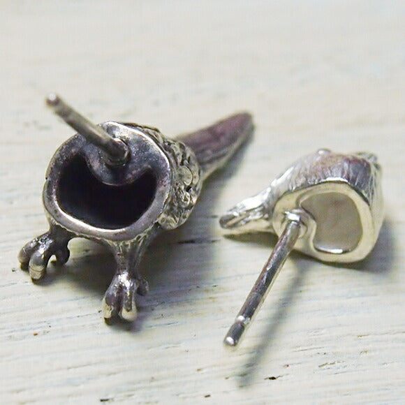 [Choose from 2 colors] marship Cockatiel Hide and Seek Earrings Silver [MS-1-1] 