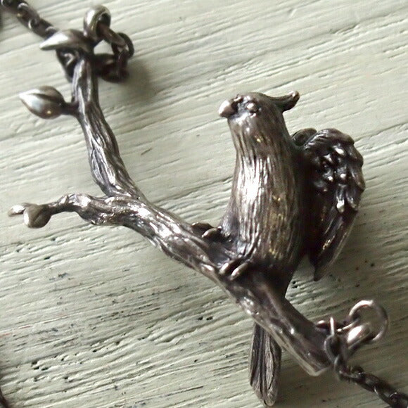 [Choose from 2 colors] marship Cockatiel stretch necklace chicken wings silver [MS-1-2] 