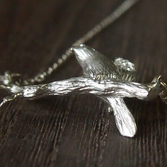 [Choose from 2 colors] marship Cockatiel stretch necklace chicken wings silver [MS-1-2] 