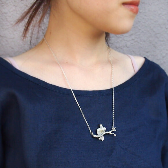 [Choose from 2 colors] marship Cockatiel stretch necklace one leg stretch silver [MS-1-3] 