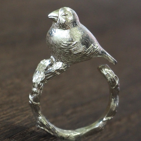 [Choose from 2 colors] marship finger riding sparrow silver ring [MS-4-1] 