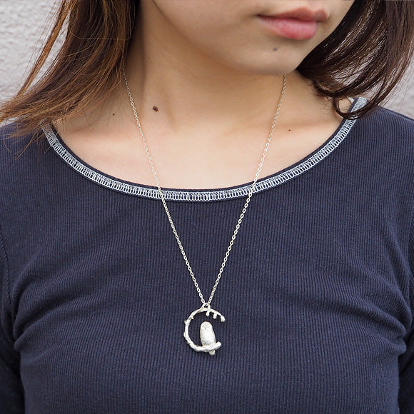 [Choose from 2 colors] marship Owl and Firefly Silver Necklace [MS-5-1] 
