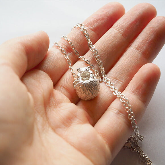 [Choose from 2 colors] marship hedgehog silver necklace [MS-H-1] 