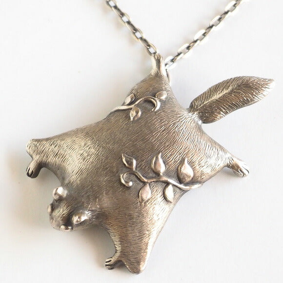 marship handmade accessories gliding flying squirrel silver necklace [MS-M-3] 