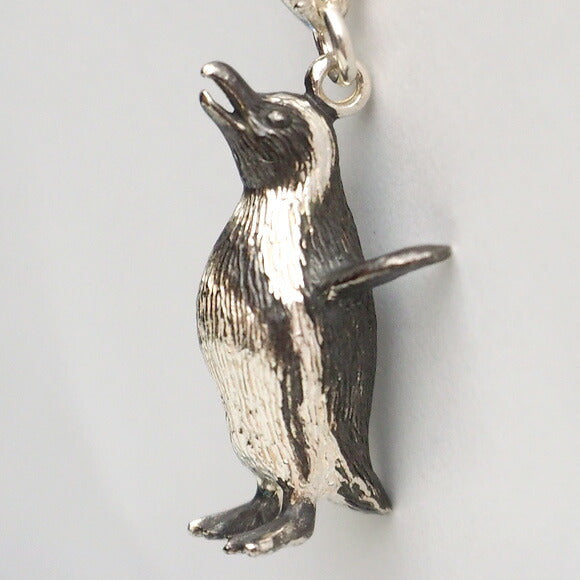 marship（マーシップ） 手作りアクセサリー ペンギンのご飯タイム シルバーネックレス [MS-NC-13]