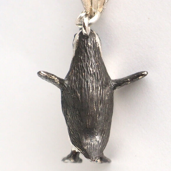 marship（マーシップ） 手作りアクセサリー ペンギンのご飯タイム シルバーネックレス [MS-NC-13]