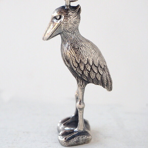 marship（マーシップ）ハシビロコウ仁王立ち シルバーネックレス [MS-NC-15]